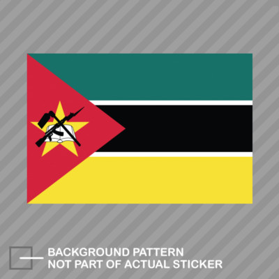 Mozambican Flag Sticker Decal Vinyl Mozambique MOZ MZ