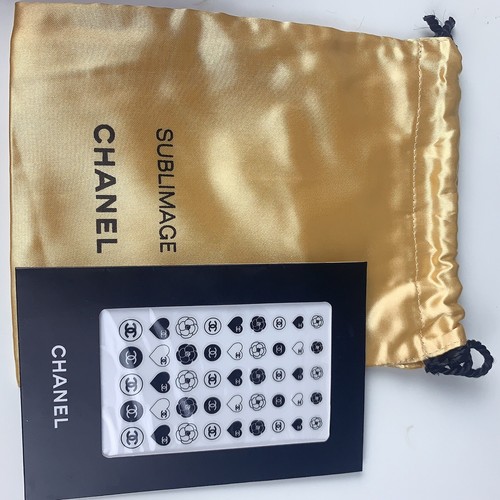 (1) Rare Chanel LE Nail Sticker Set (45pcs)+ Chanel Pouch Beauty VIP Member Gift - Picture 3 of 12