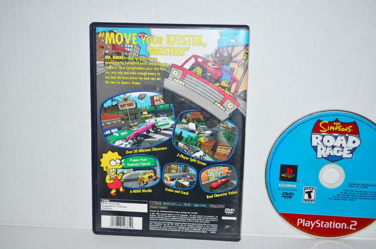 The Simpsons Road Rage (Sony PlayStation 2, 2001) PS2 Video