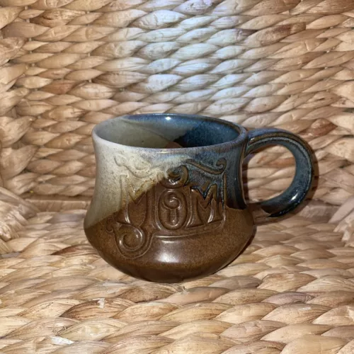 Vintage 70's Pottery Craft USA Coffee Cappuccino Tea Mug Cup Stoneware Mom