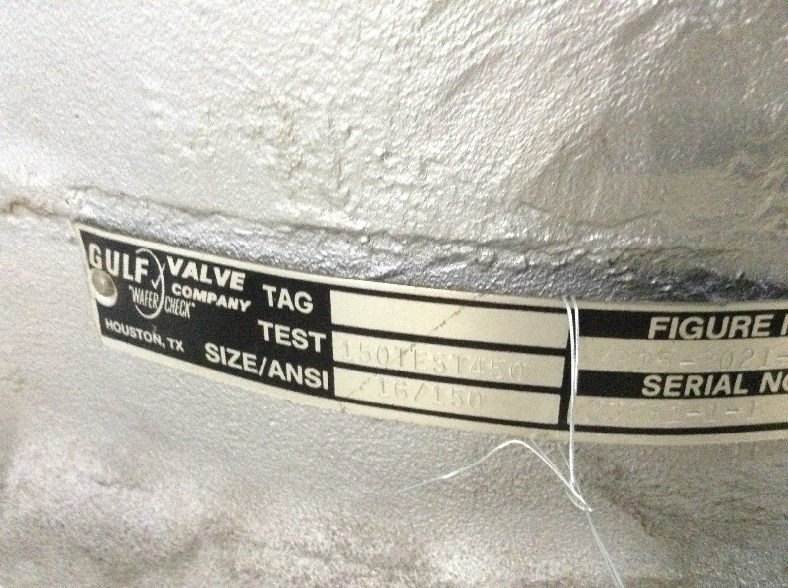 Gulf Valve Company MB 152021SR 150 lb Carbon Steel Wafer Check Valve