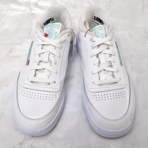 Zapatillas deportivas REEBOK Classics Club C 85 para hombre blancas verdes menta Reino Unido 8 - Imagen 3 de 7