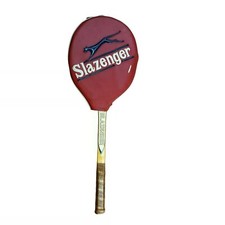 Vintage Slazenger Viking Bamboo & Fibre Reinforced Wooden Tennis Racquet with Co