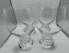 Bohemian Czech Crystalex glasses by Patel Hlava of Novy Bor set of 4 clear VTG