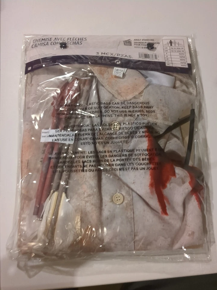 Camisa Lado Oscuro Flechas Zombi Cazador Vampiro Vestido Elegante Halloween Adulto Disfraz Foto 3 de 3