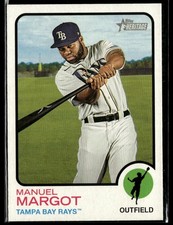 2022 Topps Heritage #350 Manuel Margot Rays Baseball Card 1901B