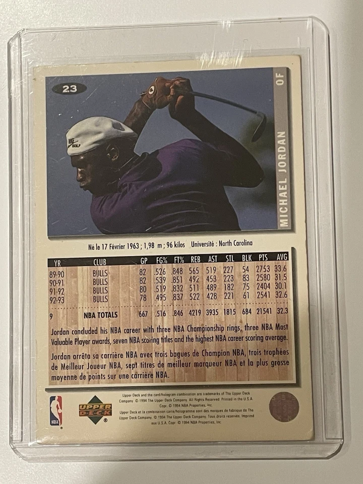 Collector’s Choice Baseball 1994 Michael Jordan #23 - Photo 2/2