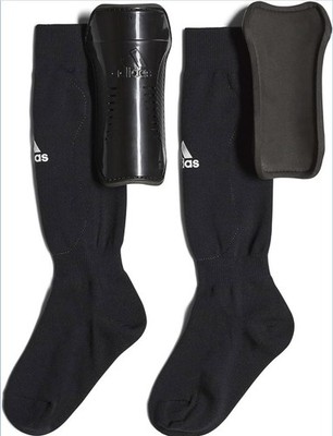 adidas Kids' Performance Sock Shin Guards Large Black/White
