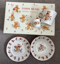 Mason s Ironstone Teddy Bears Children s Set Bowl, Cup, Egg Cup Plate 4 Pc Set