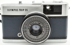 ▶️[ N Mint ] OLYMPUS TRIP 35 Dark Blue Poimt & Shoot Film Camera Japan  2585362