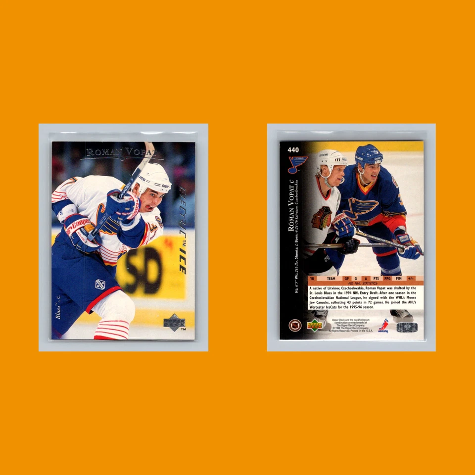 Roman Vopat #440 1995 Upper Deck Electric Ice St. Louis Blues Hockey Card NHL NM - Image 3 of 3