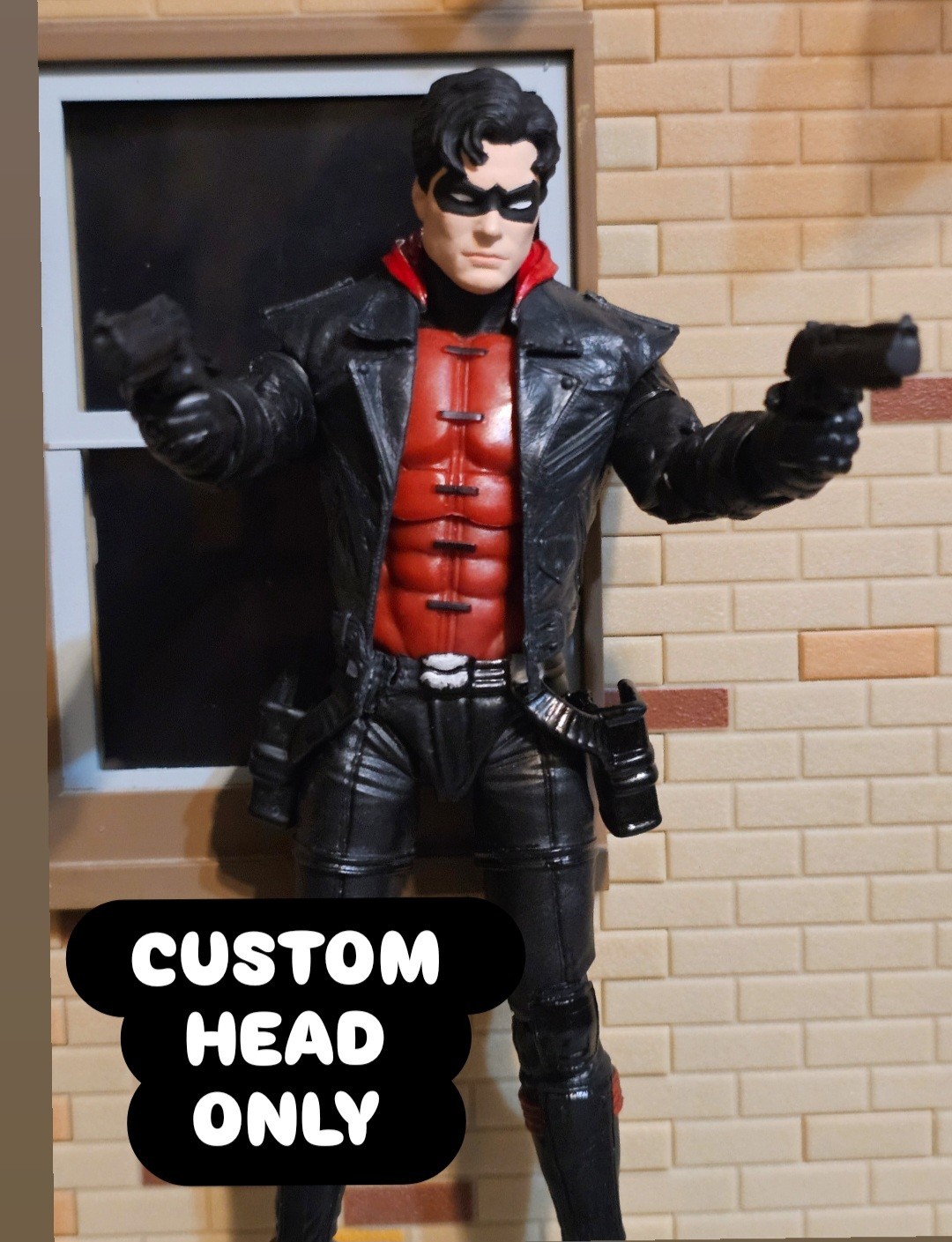 Mcfarlane Red Hood Three Jokers Custom Unmasked Head
