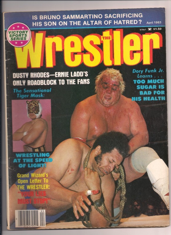 the Wrestler April 1983 Rhodes | Ladd | Bundy | Hernandez | Sammartino | Funk Jr