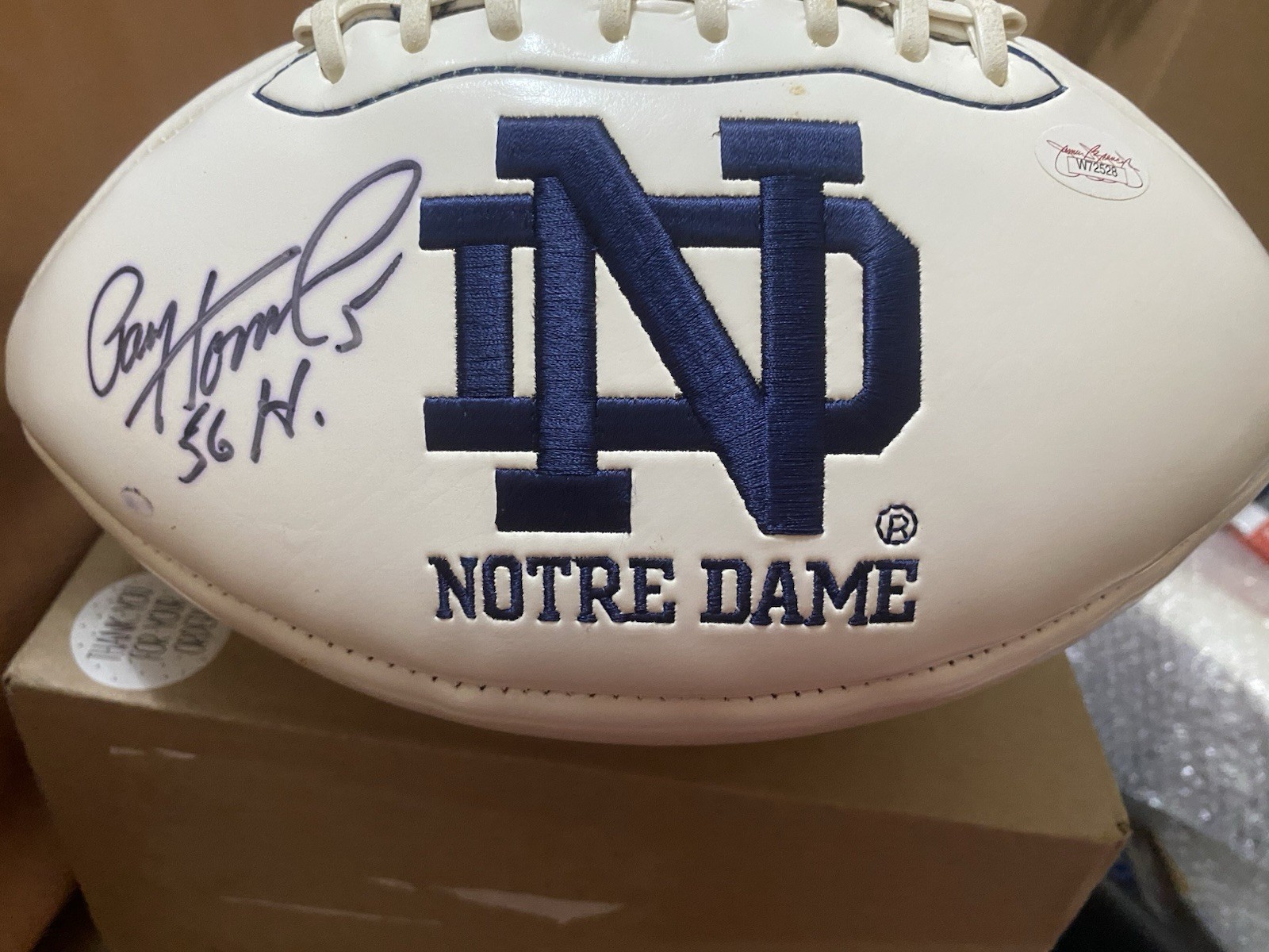 Paul Hornung Signed Notre Dame Fighting Irish Football JSA COA! 56 Heisman! 