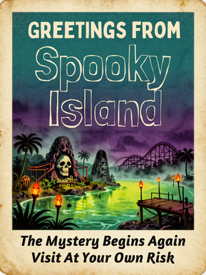 Scooby Doo Spooky Island Postcard Style Wall Collage Poster Print