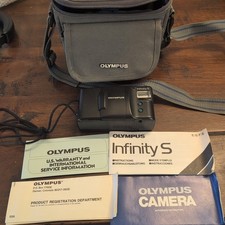 Olympus Infinity S Point  Shoot 35mm Film Camera TESTED WORKS