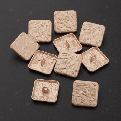 10er Packung Vintage Nähknöpfe mit Schaft, 2 x 2 cm, für Mäntel und Jeans