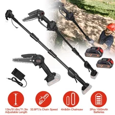 2-in-1 Cordless Pole Saw, Brushless Mini Chainsaw Cordless with Pole, 2 Pack 215
