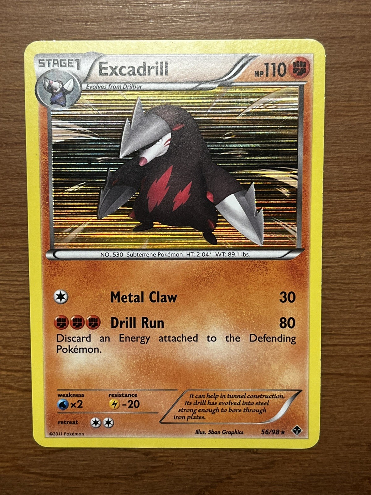 Excadrill (56) #56/98 Holo Rare Emerging Powers