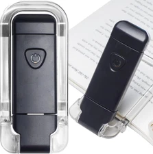 EGWASER Portable USB Rechargeable LED Clip-On Book Light for Eye-Protection, 3 B
