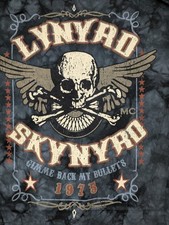 Liquid Blue Mens T-shirt Blue Lynyrd Skynyrd Give Me Bullets 1975 2XL 3054 NWOT