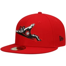 Men's New Era Red Richmond Flying Squirrels Authentic Collection Road 59FIFTY
