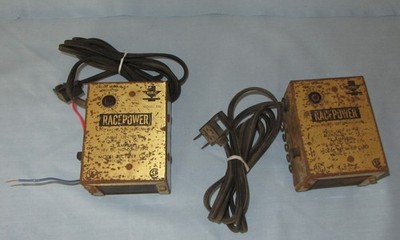2 Vintage Model Rectifier Corporation SlotCar Transformers 1960s 1/24 1/32 scale