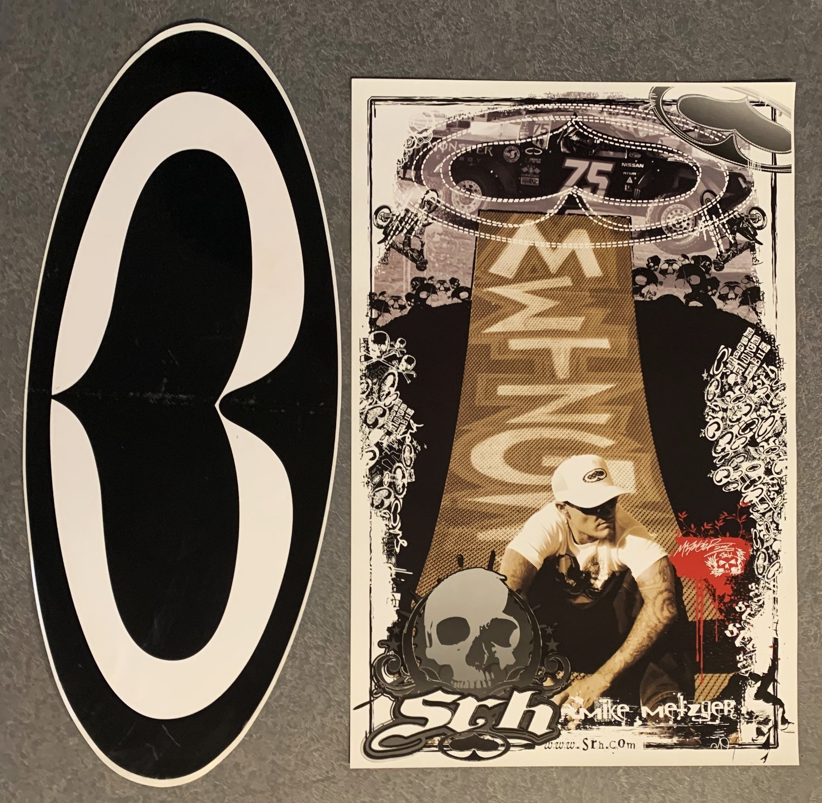 Jeremy Lusk and Mike Metzger Moto-Cross Poster Srh.com with OG Spade Vinyl