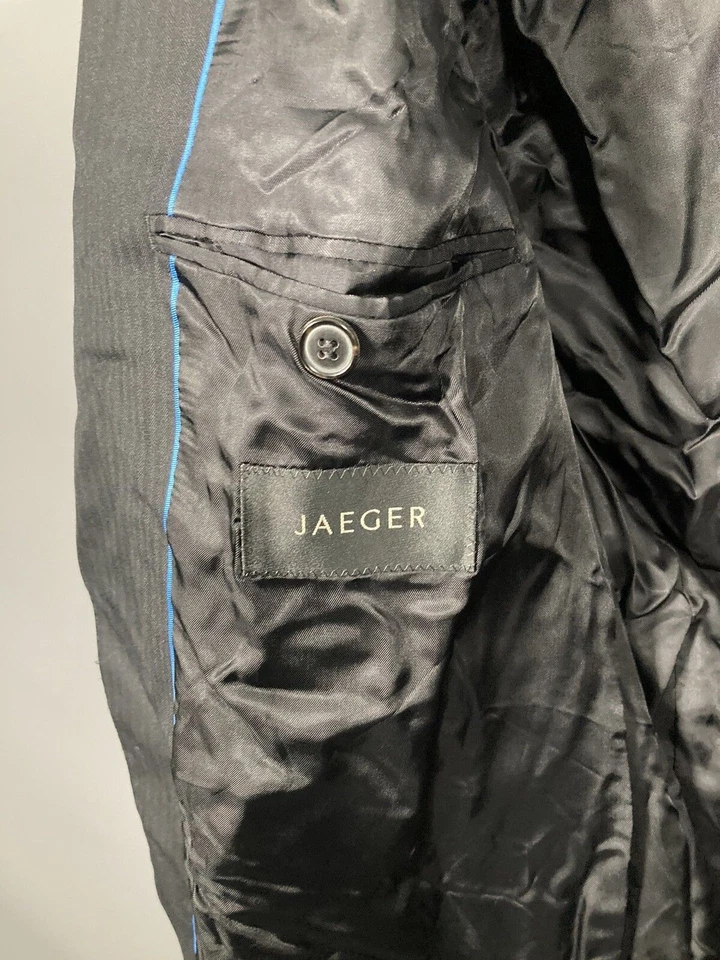 JAEGER WOOL 2 PIECE Suit - 40R W34 L32 - Black - Great Condition - Men’s - image 3 of 4