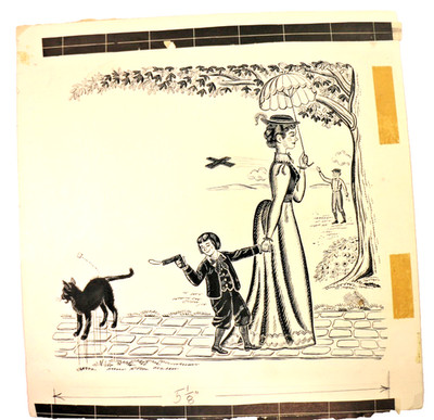 Semi-Completed Illustration for Toy Company by Charles Berger Artwork 1970