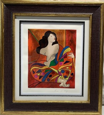Linda Le Kinff   Fez  Serigraph on Wove Paper, Hand Signed, HC 8/50, 1996, COA