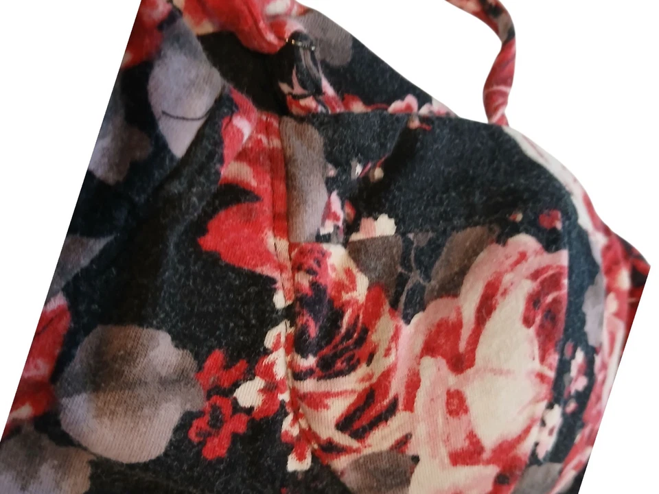 Babydoll Y2k No Bounderies Negro Floral Camiseta sin Mangas Juniors Gótico Romántico Grande Foto 3 de 4