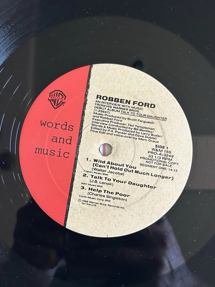Robben Ford “Words And Music” LP/Vinyl - Image 4 of 4
