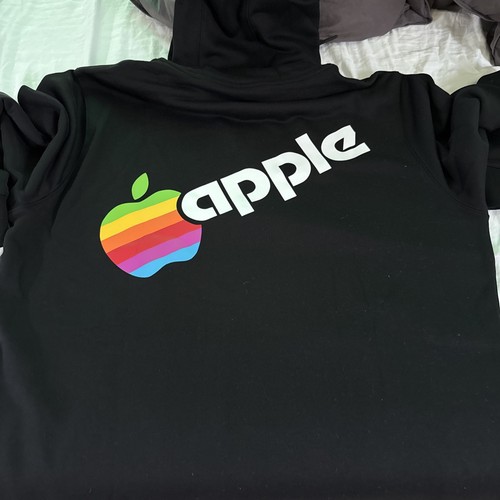 New Apple Park Apple Logo Black Pullover Streetwear Trendy Unisex Apple Hoodie - Picture 2 of 2