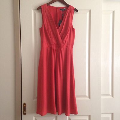 Basque Myer Brand Dress, Size 10, Burnt Orange/ Rust Red, Brand