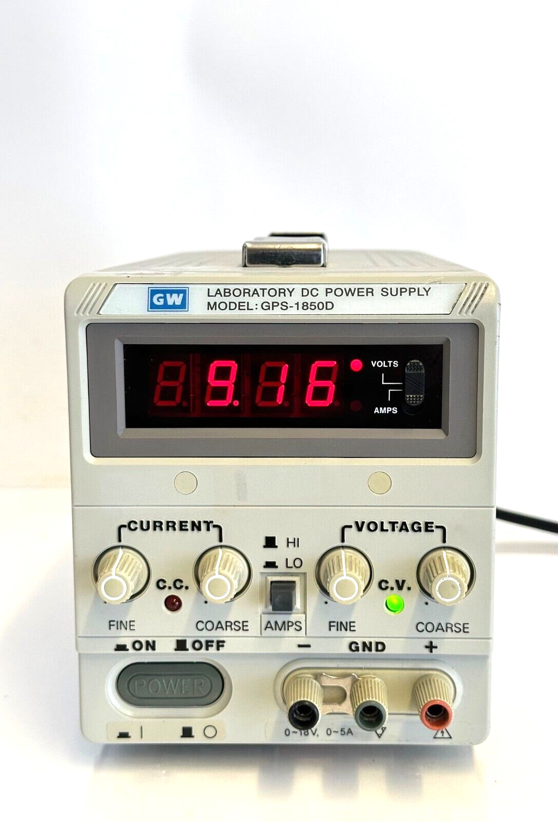 GW Instek Model: GPS-1850D DC Power Supply. 0 - 18V 0 - 5A
