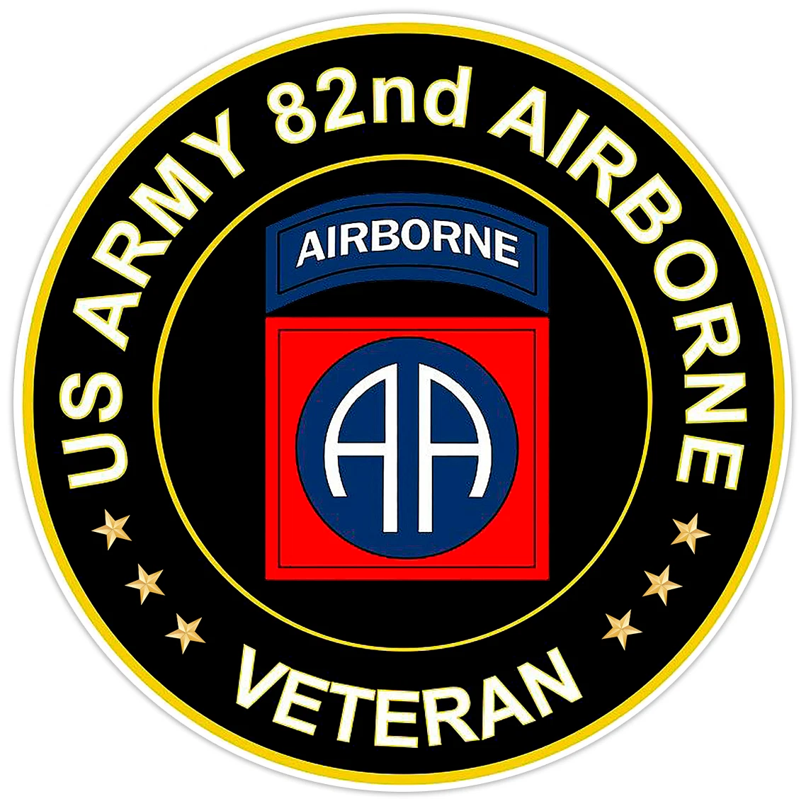 US Army 82nd Airborne Veteran Bumper Sticker