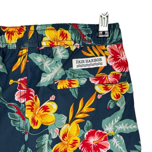 Fair Harbor Hawaiian Hibiscus Floral Swim Trunks Shorts Boys Small - Picture 5 of 6
