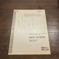 Kintel COHU Model 459 Preamplifier Digital Voltmeter Operating Manual 1959