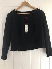 Therapy Rib Textured Black Blazer Jacket Size 8