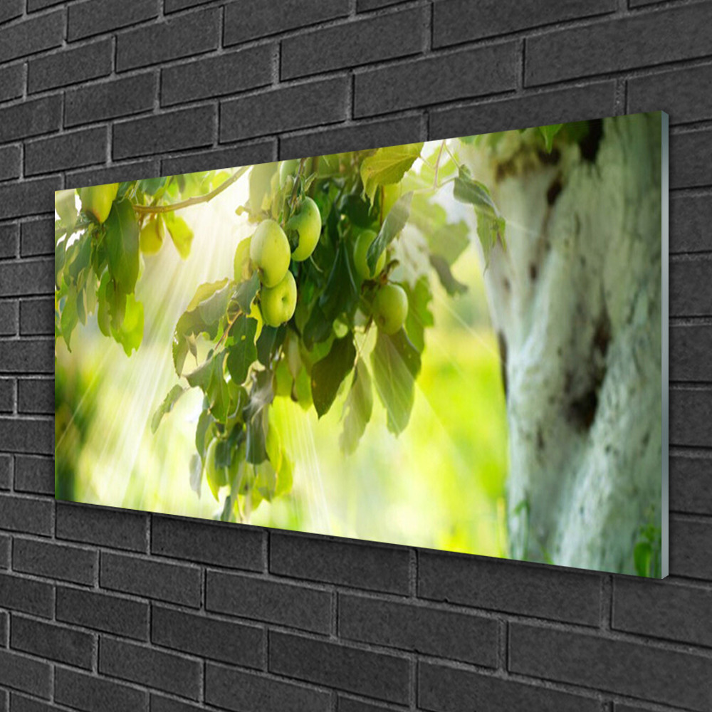 Impression sur verre brillant 100x50 cm grand tableau de cuisine nature