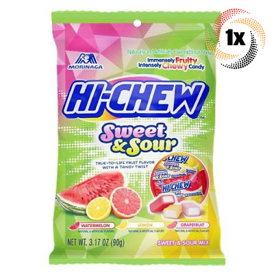 1x Bag Morinaga Hi-Chew Sweet & Sour Mix Assorted Chewy Fruit Chews | 3.17oz