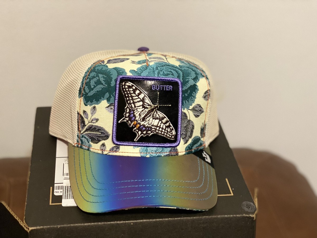 Goorin Bros Majestic Butterfly Animal Farm Snapback Trucker Hat Goorin Bros The Farm BUTTER Butterfly CHANGE Flowers  main image 2