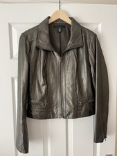 Kenneth Cole Ladies Bronze Leather Jacket Large