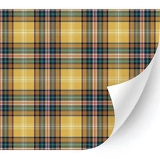 HTV4U Plaid & Checker Box Heat Transfer Vinyl (Mustard Red Tartan, 18.5" x...