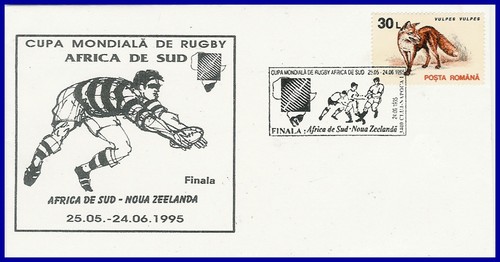 SET OF 7 RWC 1995 RUGBY WORLD CUP COMM COVERS INC SOUTH AFRICA NEW ZEALAND FINAL - Picture 8 of 9