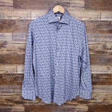 Robert Graham Stretch Long Sleeve Button Tailored Fit Shirt Mens Medium 15 1/2