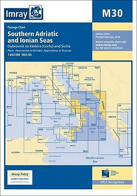 Imray Chart M30: Dubrovnik to Kerkira (Corfu) & Sicilia by Imray (Paperback,...