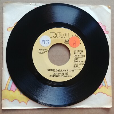 JERRY REED Gimme Back My Blues 45 7'' COUNTRY Record Vinyl 1978 DJ PROMO Records