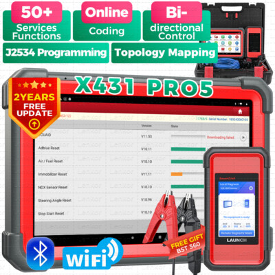2024 LAUNCH X431 PRO 5 PAD V+ Car Diagnostic Scanner Tool Programming Key Coding